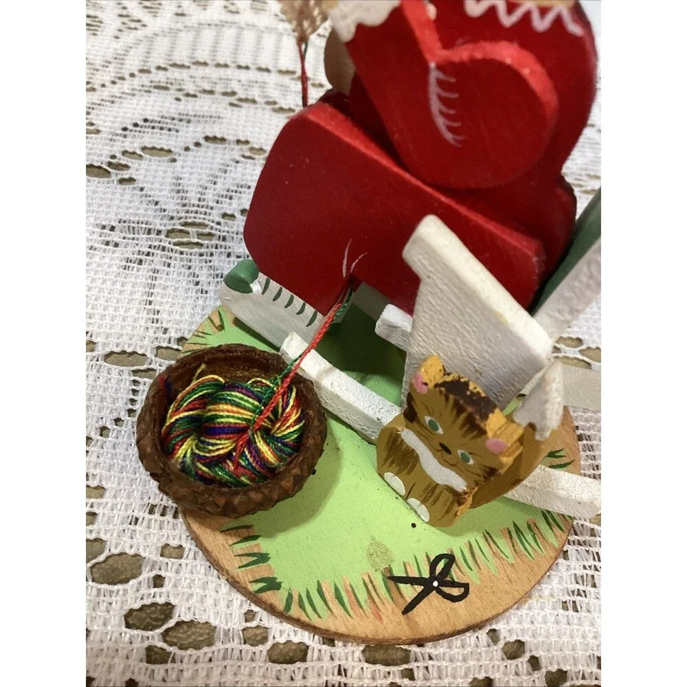 Emgee Corp Mrs Claus Crafting / Sewing Wooden 3.5